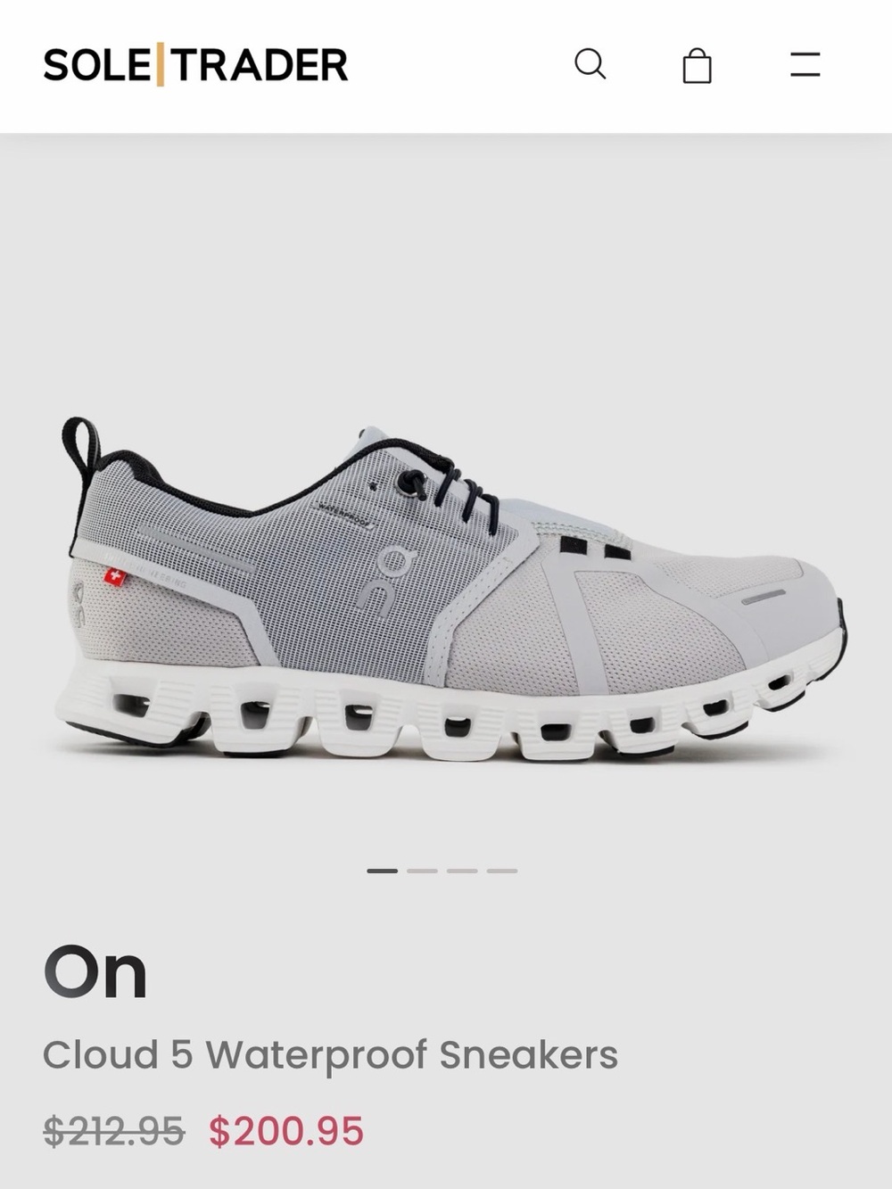 On Running Cloud Women’s Waterproof Lightweight Running Shoes Glacier